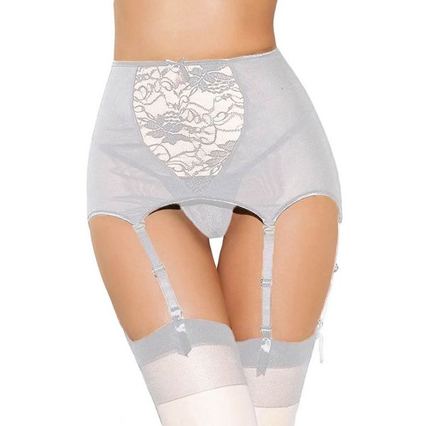 

women high waist lace stocking belt suspender lingerie bustier vintage goth garter, Black;white