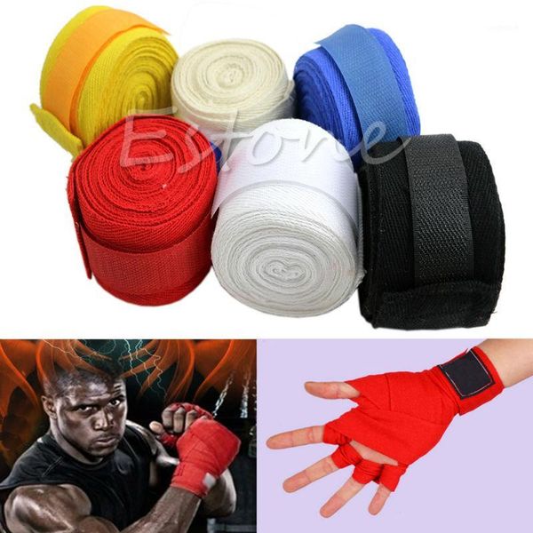 

wrist support protect 1pair boxing hand wraps bandages protecting fist punching for martial arts &1, Black;red