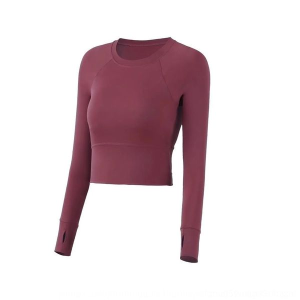 

apf3i long-sleeved sports clothes with chest pad women's quick-drying t-shirt running stretch clothing online yoga clothes suit yoga, Gray