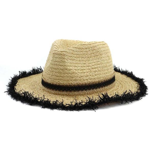 

new elegant lace band straw hats summer women sun hat burr fashion fishing hats casual beach cap for lady girl, Blue;gray