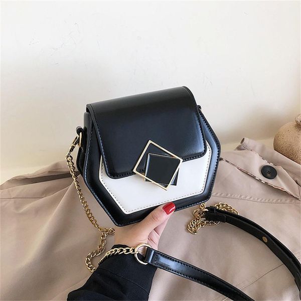 

fashion leather cross body bags for women patchwork colors small flap bag casual women messenger bag luxury handbag #15