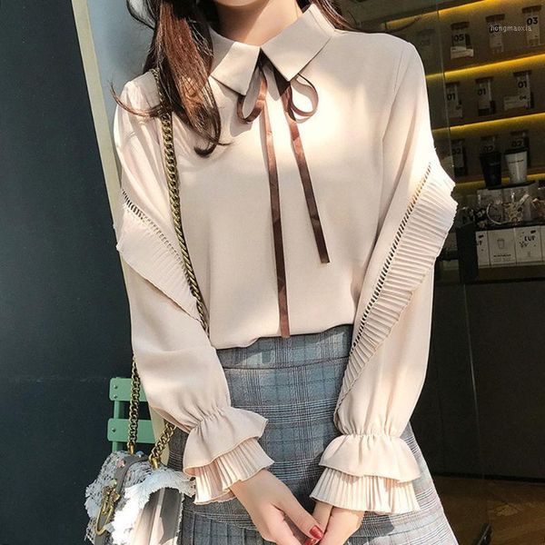 

blouse women shirt lantern sleeve elegant slash neck solid lace ladies casual blouses spring elegant blouse streetwear1, White