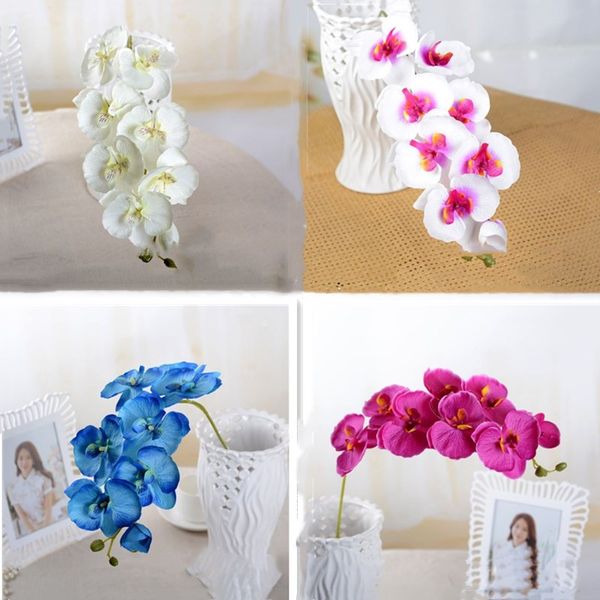 

11 colors 8 heads 70cm silk phalaenopsis orchid artificial flower real touch butterfly phalaenopsis orchid for wedding decoration home