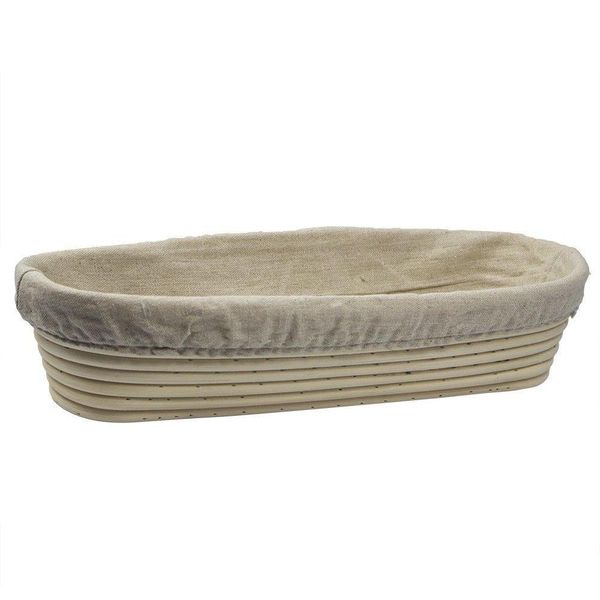 

14inch 35*15*8cm oval banneton brotform cane bowl shape bread dough proofing proving natural rattan basket bask qylmcg bbgargden