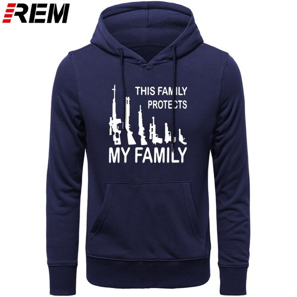 

спорт rem лето мужчины с длинным рукавом хлопок мультфильм эта семья защищает моя семья пистолеты оружие смешной отпечатанных толстовки, тол