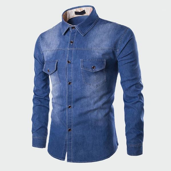 

new men 2020 denim jeans shirts fashion men shirt long sleeves plus size shirts hombre camisa masculina -6xl spring ml2321, White;black