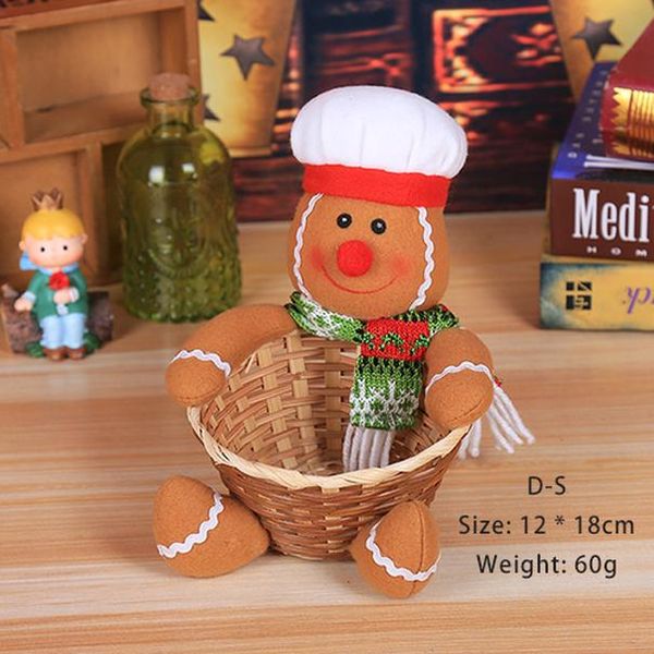 

christmas candy basket santa claus decoration for home cute elk snowman fruit storage baskets gifts new year 2021 party supplies wmtieq