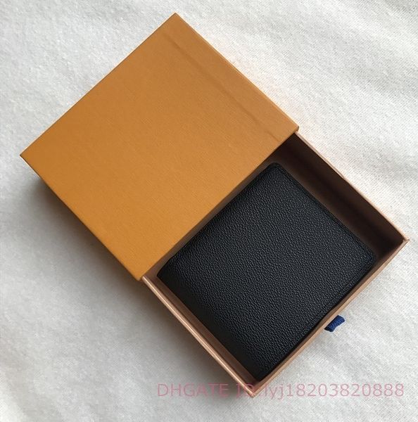 

high-end paris plaid style billfold designers men's leather wallet credit card holder bags wallets luxury handbags purses box dustbag, Red;black