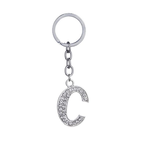 

silvery letter inlay rhinestone cute key chain lanyard charms keys holder buckles keyring car accessories new fashion 2 4zj c2