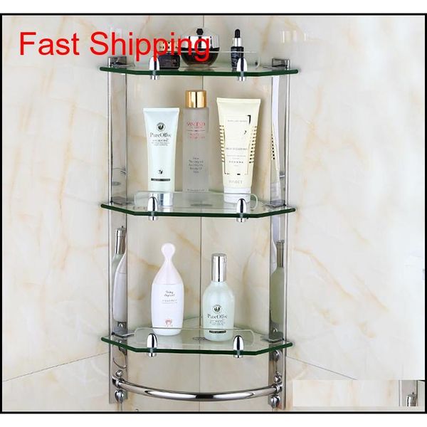 

sus304 stainless steel silver smooth mirror corner rack glass bathroom shelf towel rack bathroom accesso qylmps yh_pack