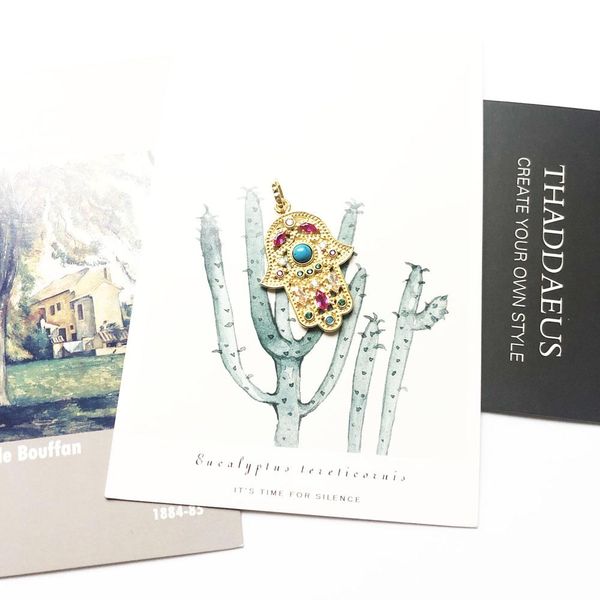 

подвеска fatima2020 летний новый новый золотые ювелирные изделия богемия 925 стерлинговые серебряные аксессуары защита подарок для женщин h, Black