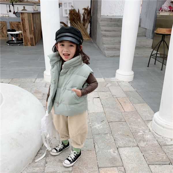 

winter children's vest coat new arrival korean style down cotton thickened all-match fashion for cute sweet baby girls and boys 201106, Camo