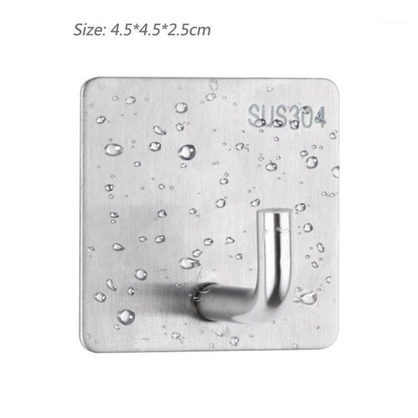 

1pcs 304 stainless bath hook holder scarf hooks steel hanger towels rail clothes hanger1