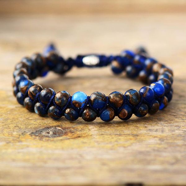 

мужские браслеты макраме cool blue stones плетеные браслеты любители friendship пары браслет bijoux ювелирные изделия dropshipping jlljyf ho, Golden;silver