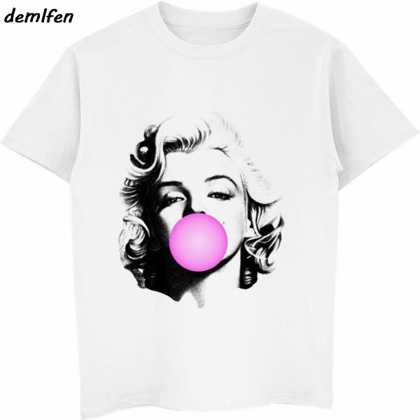 

new fashion popular design marilyn monroe chewing printed sleeve casual customized tee hipster hooded sweatshirt hoodie men t shirt
