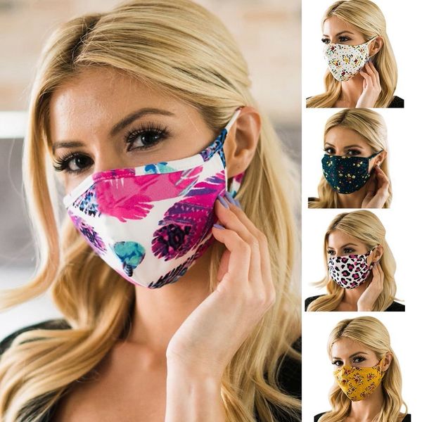 

floral printed fashion beach women party mask sunscreen masks washable and reusable cloth face maskes designer mascarillas
