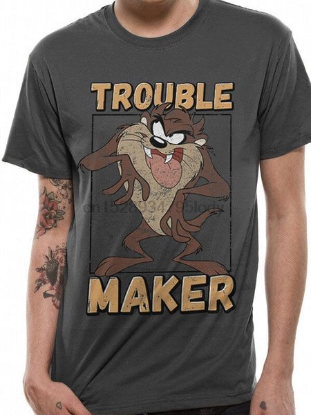 

3047 taz trouble maker t-shirt looney tunes wile e coyote road runner daffy duck sport hooded sweatshirt hoodie