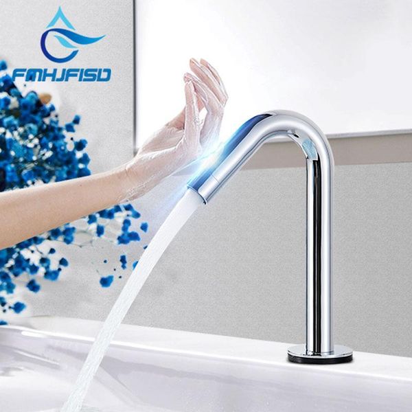 

bathroom sink faucets sensor touch basin faucet inductive electric plug only cold water mixer tap battery power black polished bathroom1