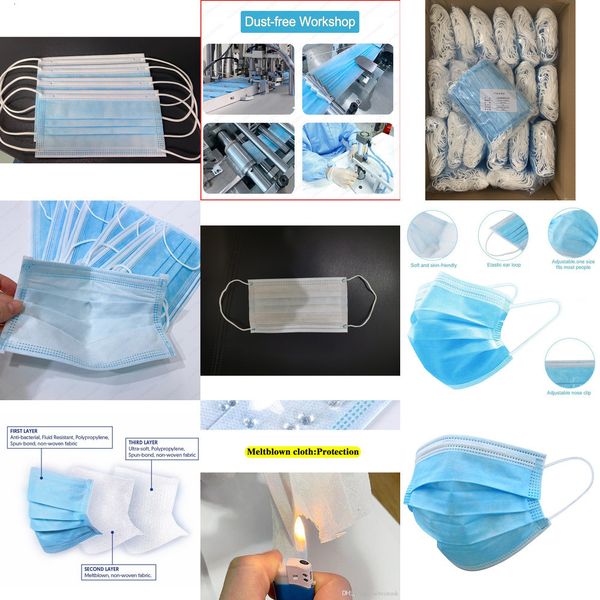 

ear in stock disposable face mask with elastic loop 3 ply breathable and comfortable for blocking dust air pooutlet9ft9