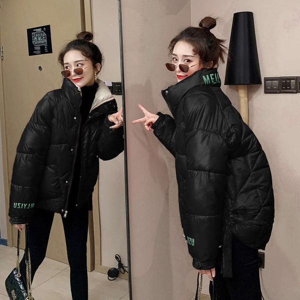 

pregnant women's coat 2020 winter clothing new spicy mother can wear warm and versatile loose cotton padded cloth, White