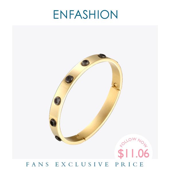 

enfashion black screw cuff bracelet manchette gold color vintage bangle bracelet for women bracelets bangles pulseiras b8774 0930