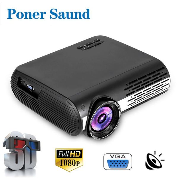 

poner saund m2 3500 lumens mini 4k projector portable home beamer optional android 6.0 wifi usb video bluetooth proyector