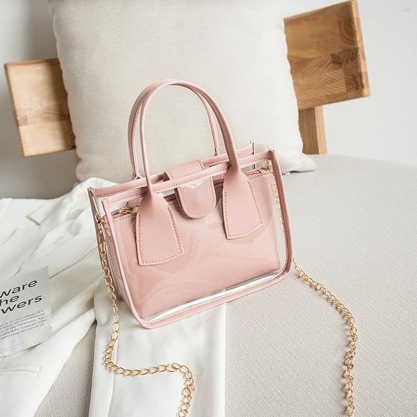 

casual pvc transparent shoulder bag women jelly handbag small chain crossbody bags fashion travel clutch phone totes 2020