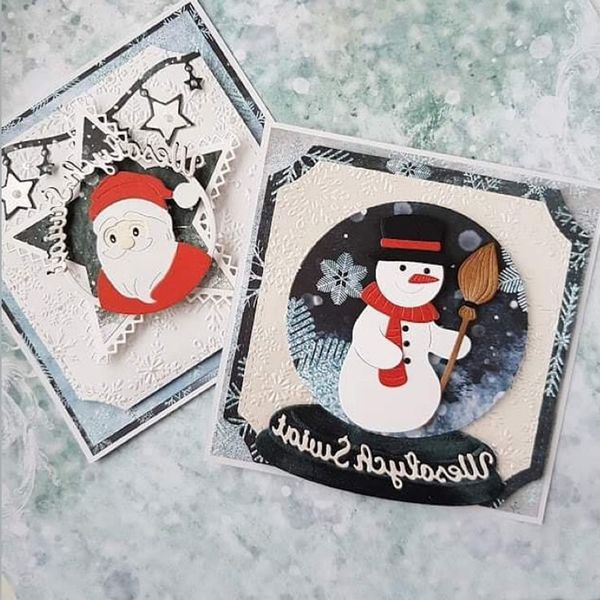 

newmonkey santa claus and snowman metal cutting dies stencils for scrapbooking p album decorative embossing diy paper cards