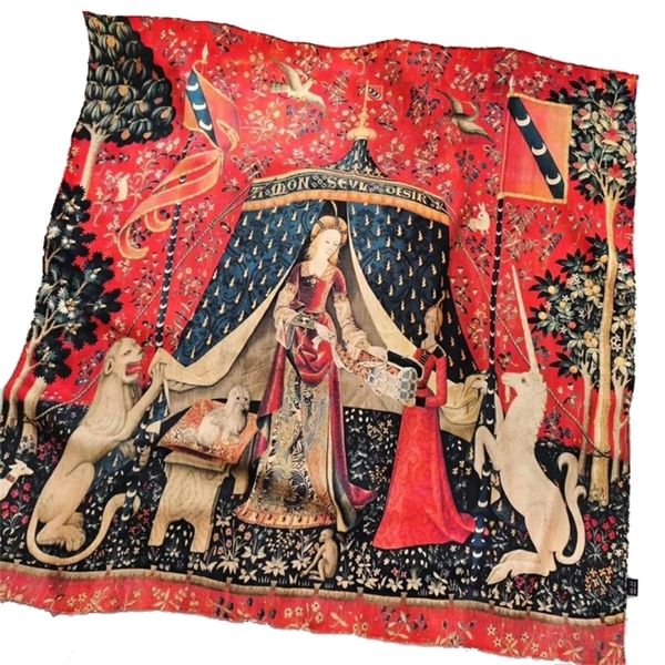 

red black scarf autumn winter new female square hijabs fashion brand twill pure silk scarves shawls headband y201007, Blue;gray