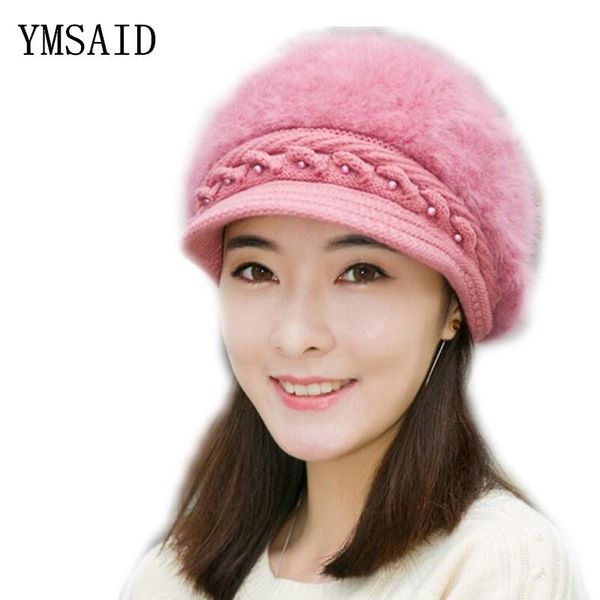 

elegant women hat winter & fall beanies knitted hats for woman fur cap autumn and winter ladies female fashion skullies, Blue;gray