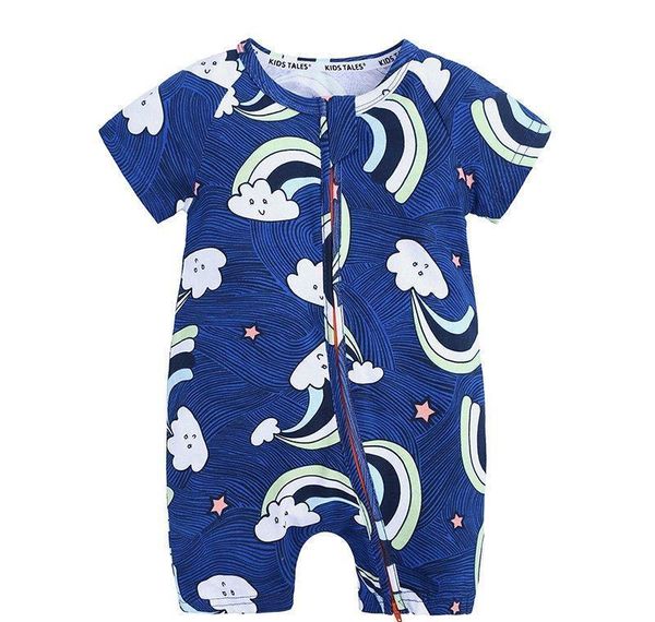 

2020newborn baby clothes print short sleeve cotton baby boy&girls rompers clothing zipper jumpsuits pajamas jllgpj mx_home