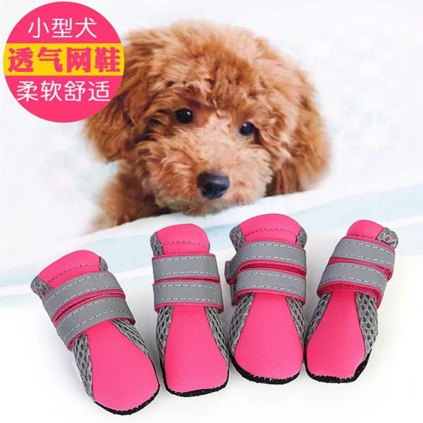 

pet dog cat products hcpet diving material reflective tape sandwich net dog shoes1