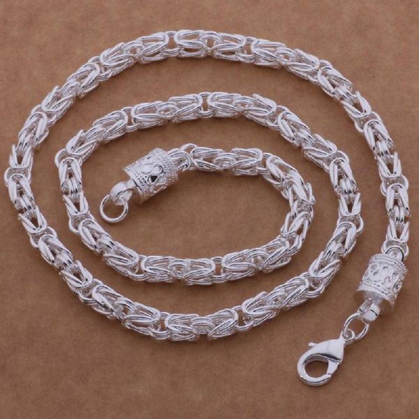 

chains 925 sterling silver molded faucet 6mm*20'' chain necklace for men women wedding engagement party jewelry