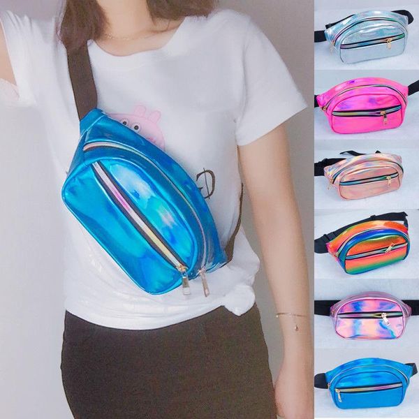 

2020 women men fanny pack clear glitter waist belt bum bag pouch hip purse travel bag fashion waist packs