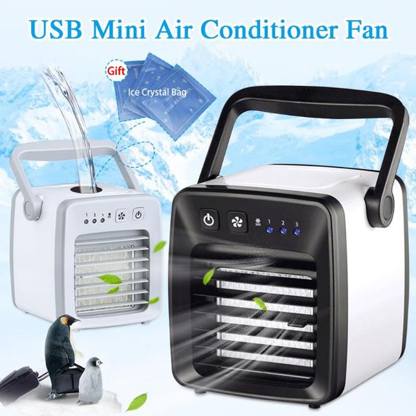 

usb charging air conditioner fan mini portable refrigerator air cooler nano fan cooler cooling rechargeable desk#t2