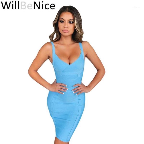 

willbenice light blue spaghetti strap v neck belt bodycon wholesale celebrity party bandage dress celebrity1, Black;gray