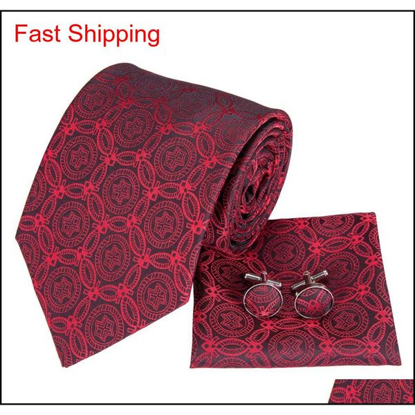 

hi-tie designer brand tie for men hanky cufflinks set bussiness style gravata necktie fr qylqzz nana_shop, Blue;white