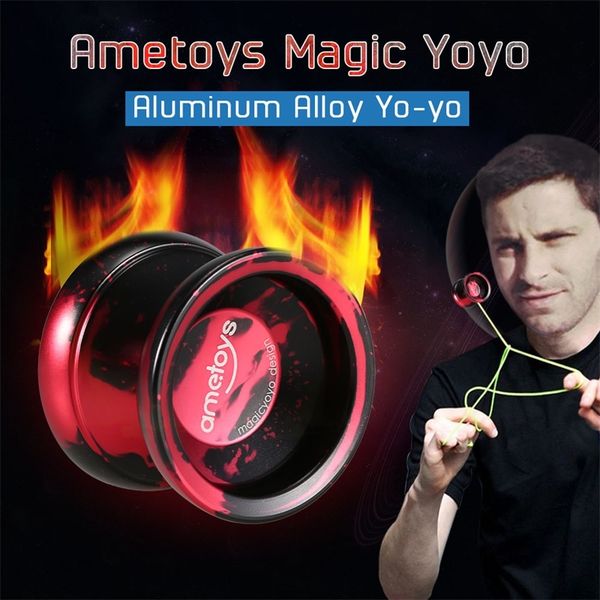 

v4 professional magic yoyo high-speed aluminum alloy yo-yo cnc lathe kk bearing with spinning string kids professional yoyo toys y200428