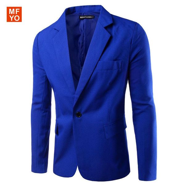 

men's suits & blazers mens korean slim fit fashion cotton blazer suit jacket black blue male coat wedding dress, White;black
