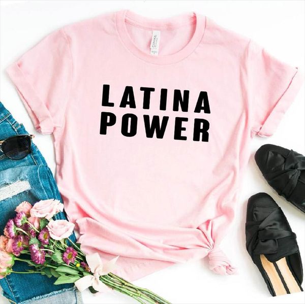 

latina power print women tshirt cotton casual funny t shirt gift for lady yong girl tee drop ship s 923, White