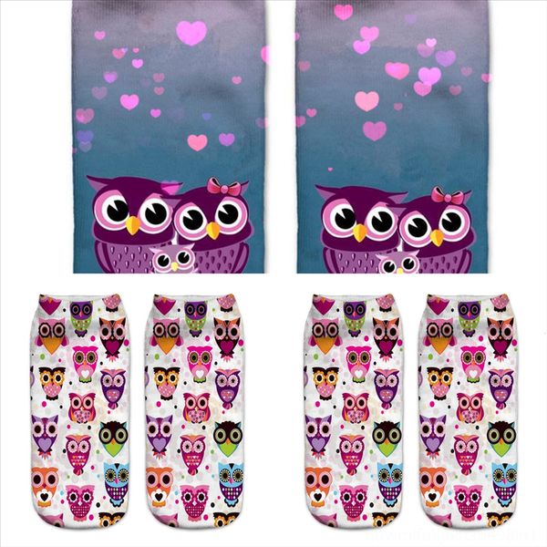 

nkqjo wholesalewool quality casual knitted men's socks animal print spring autumn winter soft thick solid pattern sock owl kid boy, Black