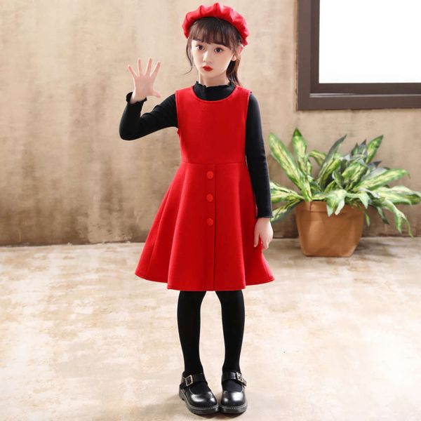 

new baby girls' children's tweed drs autumn vt red princs little girl skirt winter a40nnil1, Red;yellow