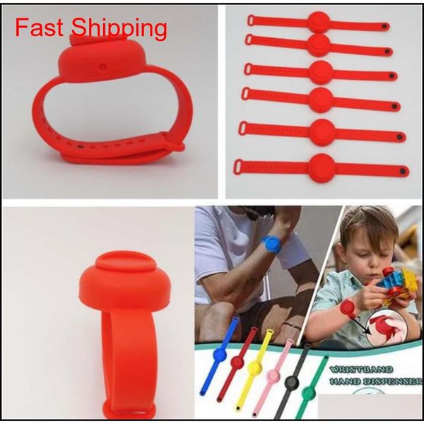 

new home wristband hand dispenser kid silica gel hand sanitizer dispensing wearable dispenser pumps disinfect qylvfo toys2010