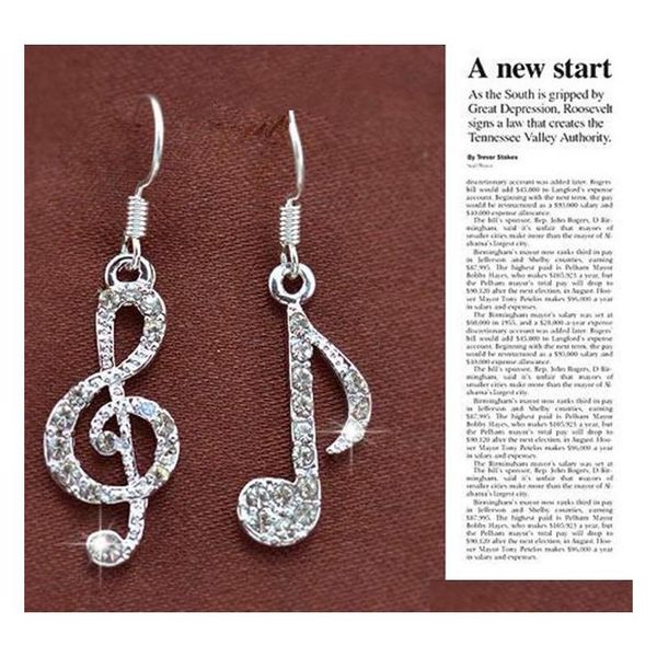 

geometric musical notes music asymmetrical earrings whol sqcyml new_dhbest, Silver