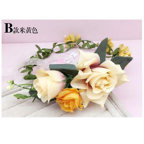 

24 designs bride wedding flower wreath bohemia beach hair crown women headdress jewelry studio ps ornaments hair acc qylqcd