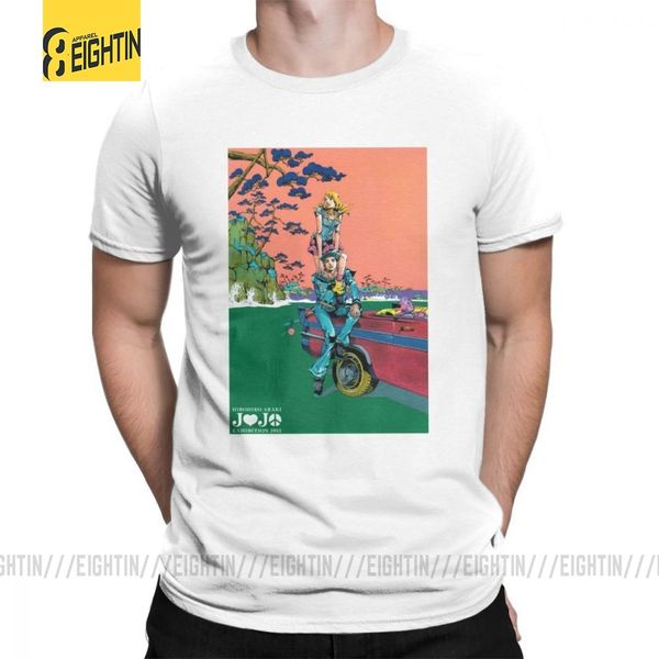 

jojo's bizarre adventure jojolion exhibition cartoon short sleeved tees round neck charm mens sport hooded sweatshirt hoodie men t shir