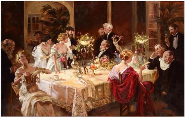 

custom p mural 3d wallpaper european style palace dinner character oil painting home decor 3d wall murals wallpaper in the living room