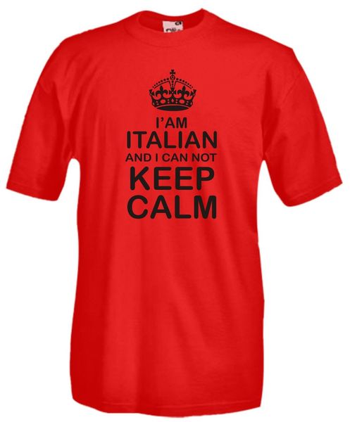 

футболка manica корта girocollo fun i'am итальянский и я не могу оставаться спокойным с коротким рукавом дешевые продажа t рубашка спорта то