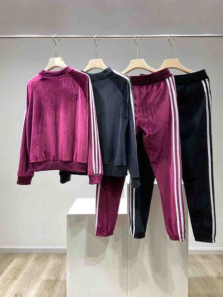 

женщина tracksuit осень зима моды новых женщин из двух частей установить повседневная женщины спорт теплый костюм женский конструктор костюм, Gray