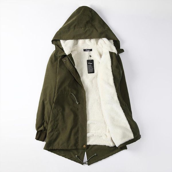 

jocoo jolee женщины с капюшоном толстые хлопчатобумажные теплые swallowtail куртки mid длинные вадные пальто плюс размер 3xl зимний parkas e, Black